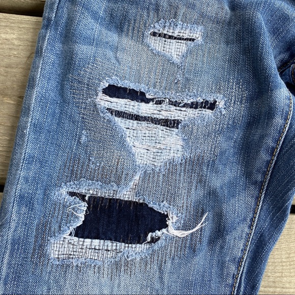 American Eagle Distressed/Patched Up Jeans - Picture 2 of 7